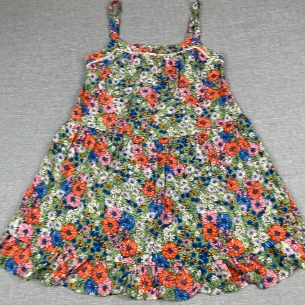 Wild Fable Sundress Womens M Multicolor Floral Scoop Neck Strappy Short Rayon